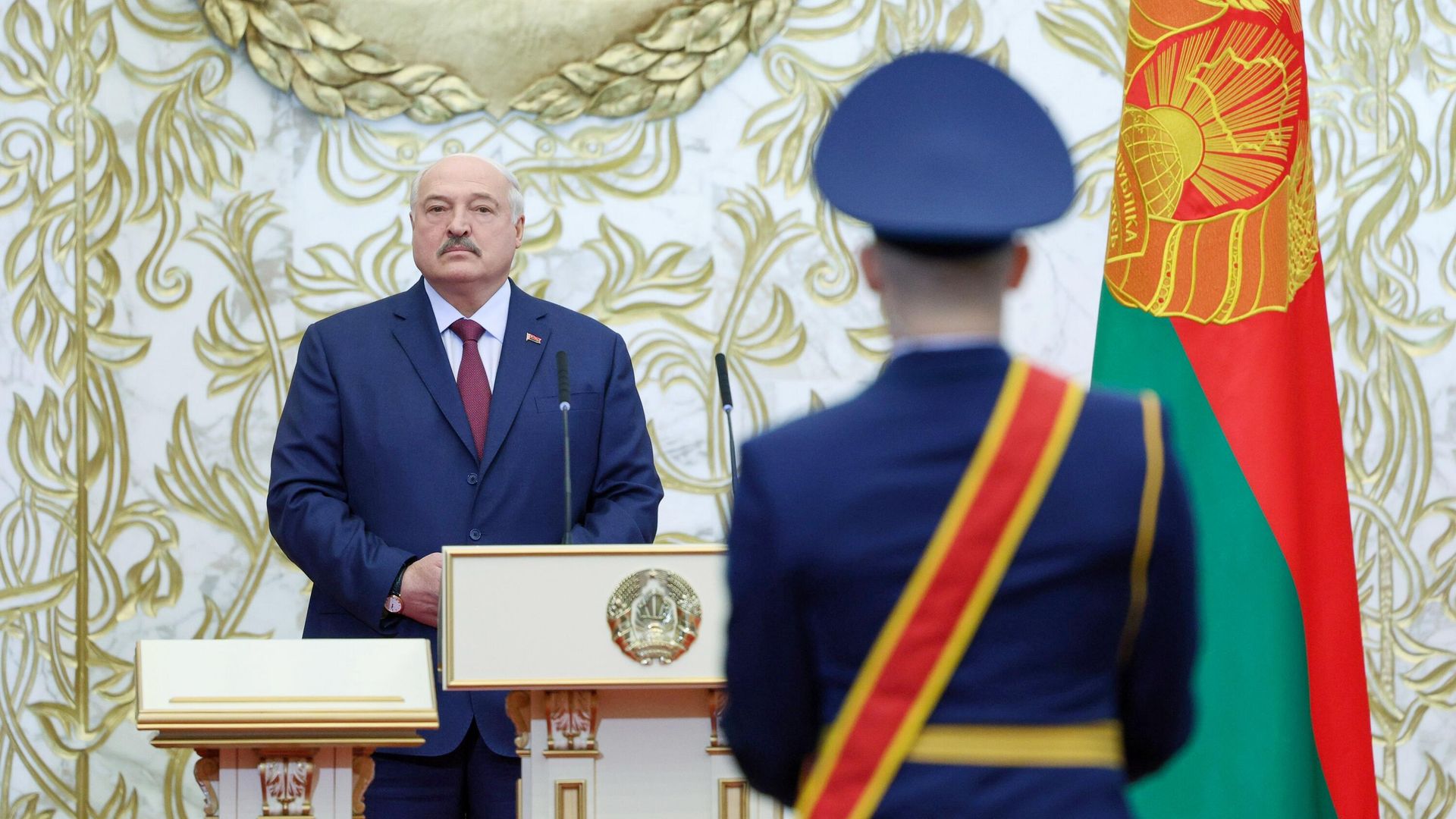 Избранный президент Белоруссии Александр Лукашенко на церемонии инаугурации в Минске. 25 марта 2025 - РИА Новости, 1920, 25.03.2025