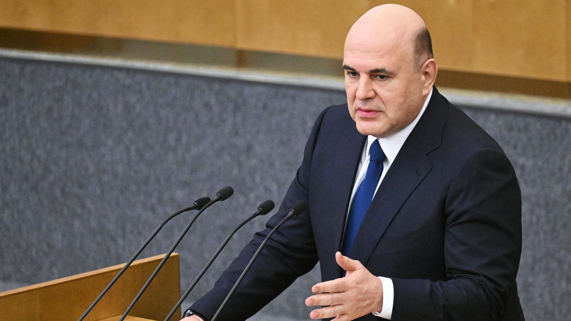 Председатель правительства РФ Михаил Мишустин выступает с ежегодным отчетом правительства РФ в Государственной Думе РФ - РИА Новости, 1920, 26.03.2025