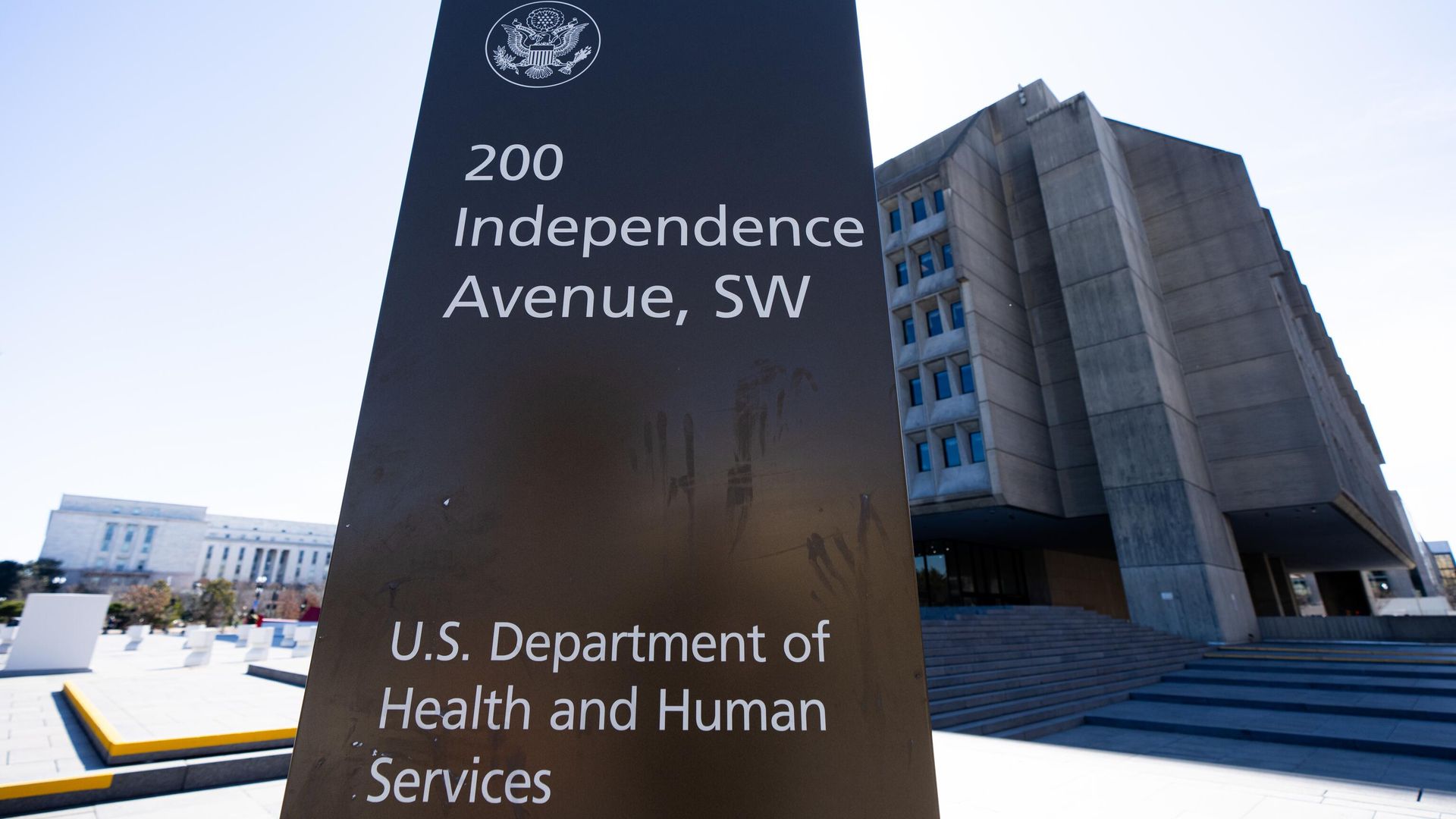 Здание министерства здравоохранения и социальных служб США в Вашингтоне Здание министерства здравоохранения и социальных служб США в Вашингтоне - РИА Новости, 1920, 27.03.2025