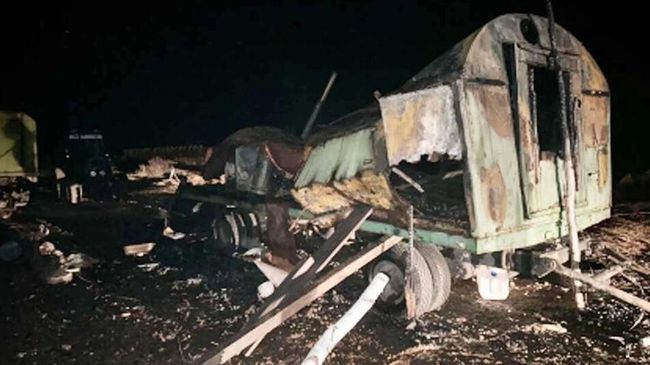 Последствия пожара на лесозаготовительном предприятии Катайска Курганской области
