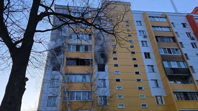 Пожар в поселке Власиха Московской области