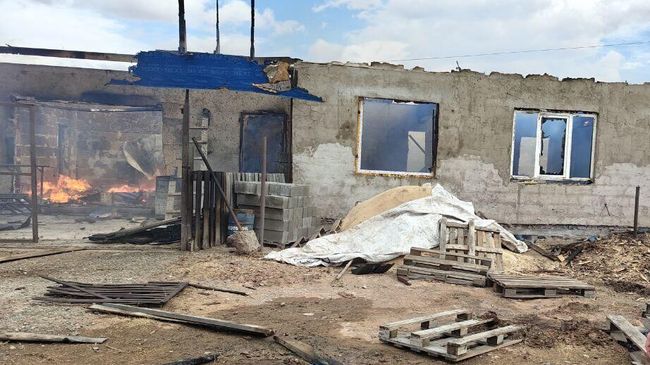 Последствия пожара в Хакасии