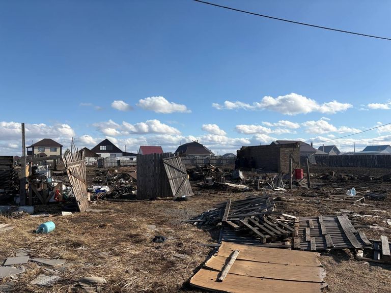 Последствия пожара в Хакасии