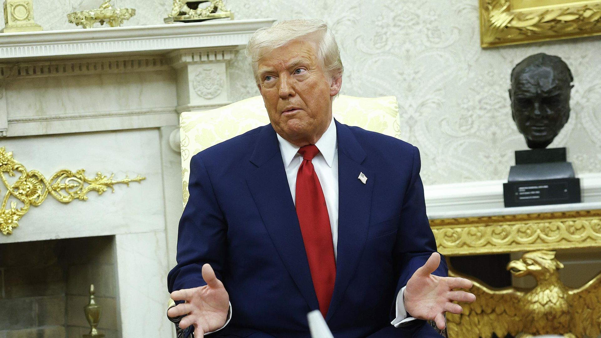 Президент США Дональд Трамп во время встречи с премьер-министром Израиля Биньямином Нетаньяху Президент США Дональд Трамп во время встречи с премьер-министром Израиля Биньямином Нетаньяху - РИА Новости, 1920, 08.04.2025
