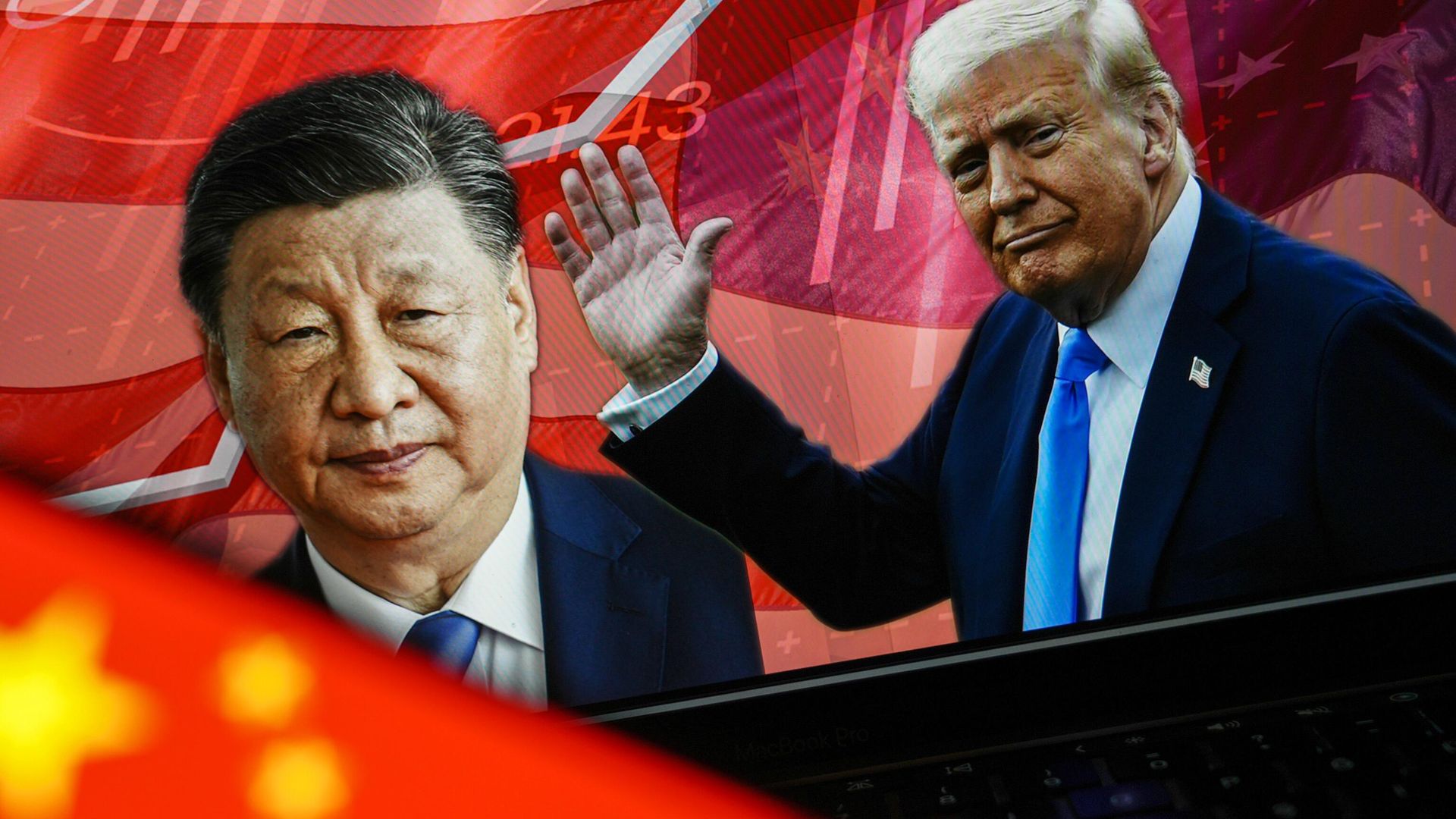 Портреты президента США Дональда Трампа и председателя КНР Си Цзиньпина на экране компьютера Портреты президента США Дональда Трампа и председателя КНР Си Цзиньпина на экране компьютера - РИА Новости, 1920, 11.04.2025
