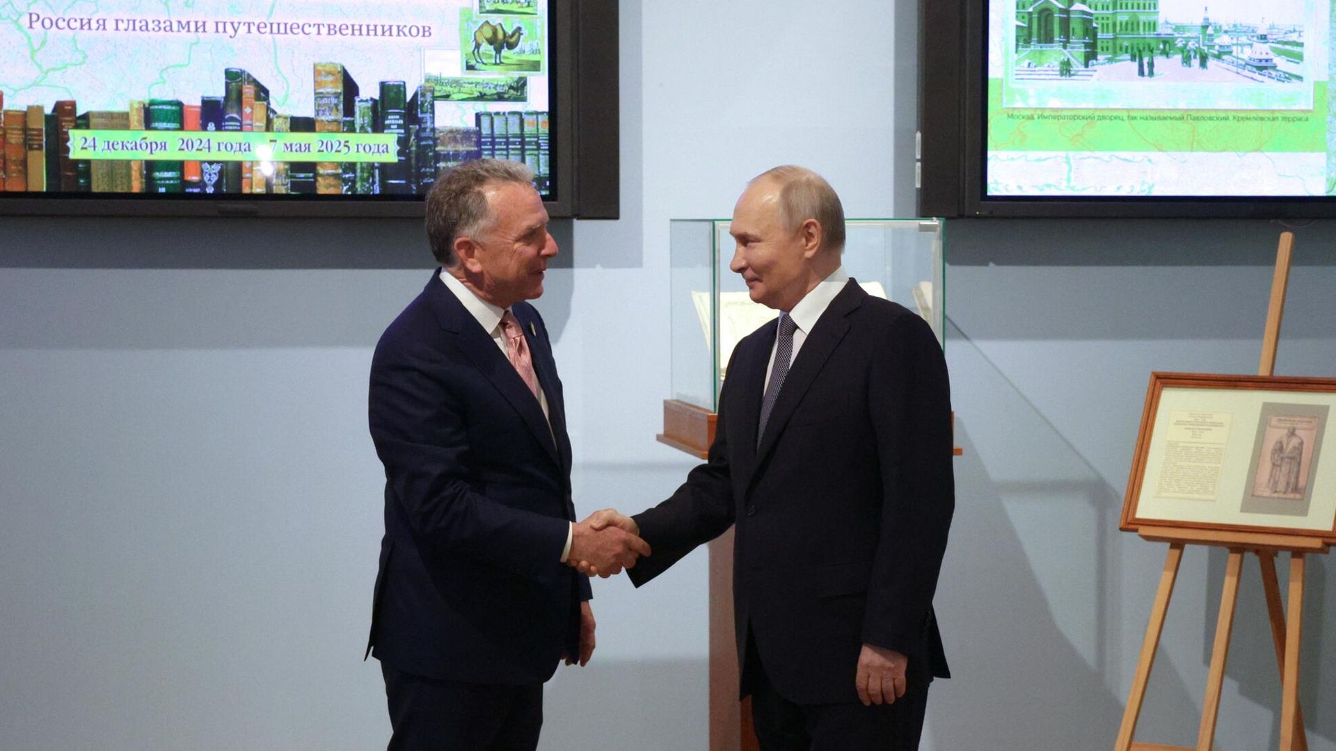 Президент Владимир Путин и спецпосланник президента США по Ближнему Востоку Стивен Уиткофф во время встречи Президент Владимир Путин и спецпосланник президента США по Ближнему Востоку Стивен Уиткофф во время встречи - РИА Новости, 1920, 18.04.2025
