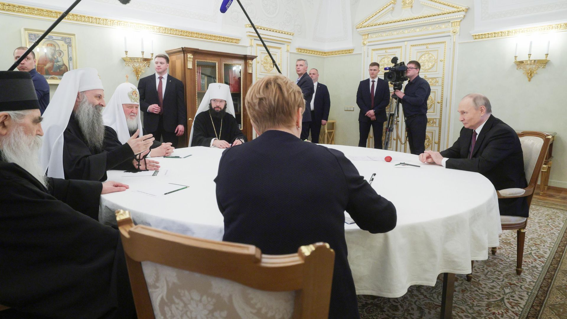 Президент РФ Владимир Путин проводит встречу с патриархом Московским и всея Руси Кириллом и патриархом Сербским Порфирием в Кремле. 22 апреля 2025 Президент РФ Владимир Путин проводит встречу с патриархом Московским и всея Руси Кириллом и патриархом Сербским Порфирием в Кремле. 22 апреля 2025 - РИА Новости, 1920, 22.04.2025