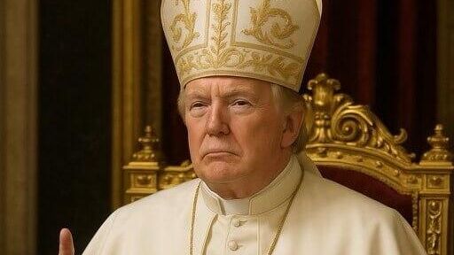 Изображение, на котором Трамп представлен в образе папы Римского - РИА Новости, 1920, 05.05.2025