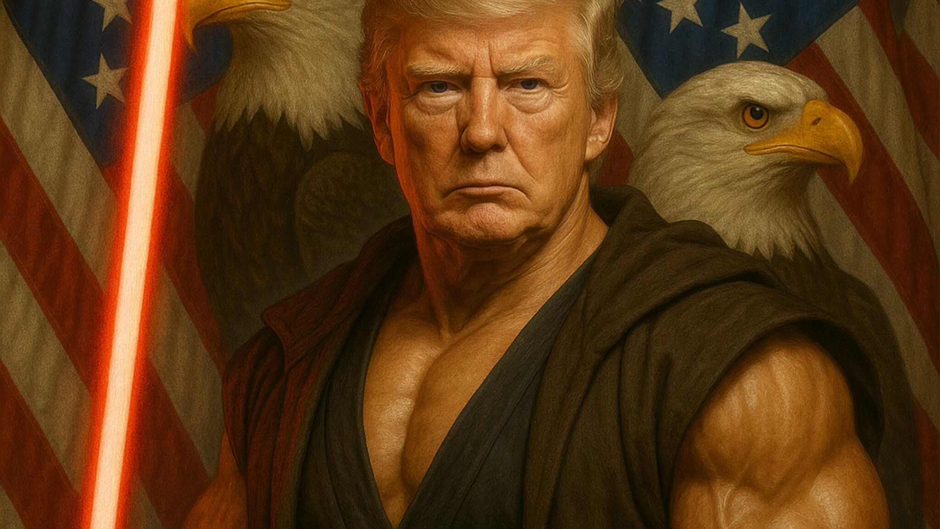 Изображение Трампа в образе из Звездных войн, опубликованное Белым домом - РИА Новости, 1920, 04.05.2025