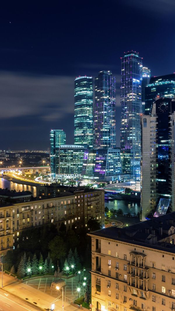 Москва-Сити ночью