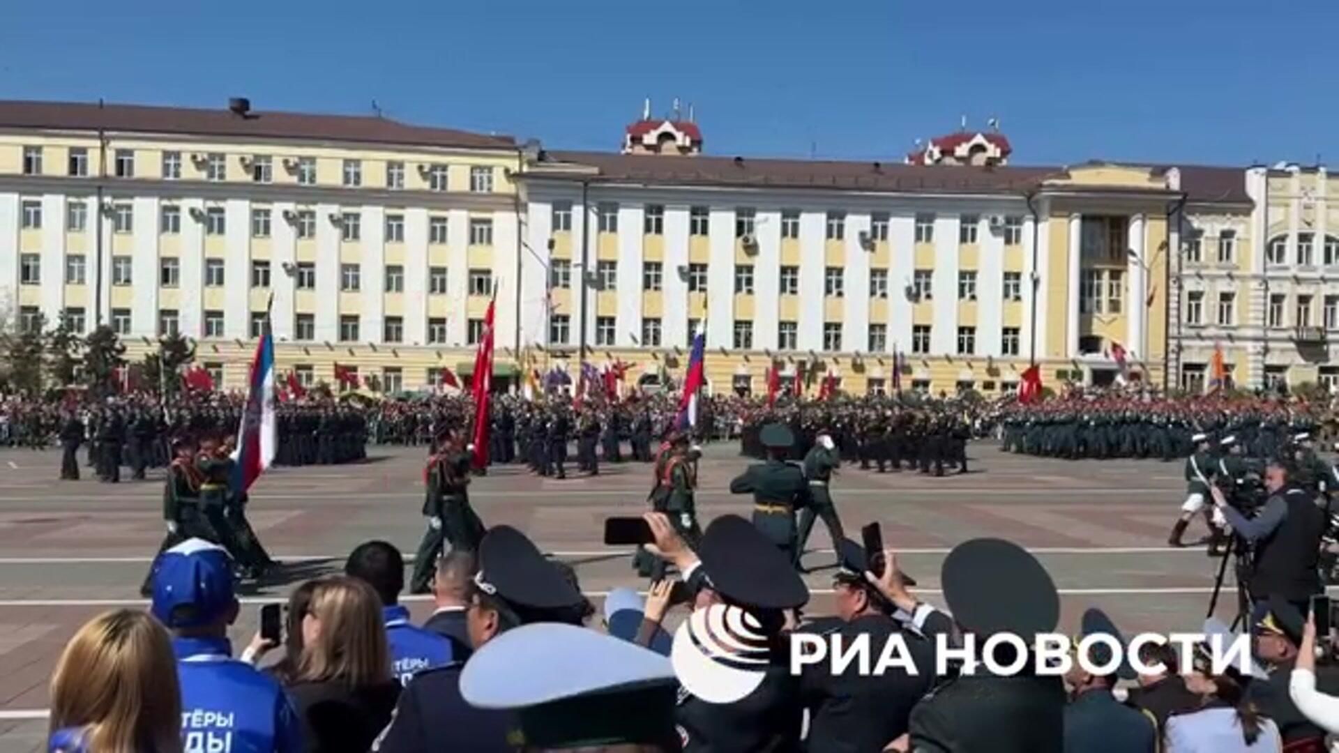 Парад в честь 80-летия Победы в Великой Отечественной войне в Улан-Удэ Парад в честь 80-летия Победы в Великой Отечественной войне в Улан-Удэ - РИА Новости, 1920, 09.05.2025