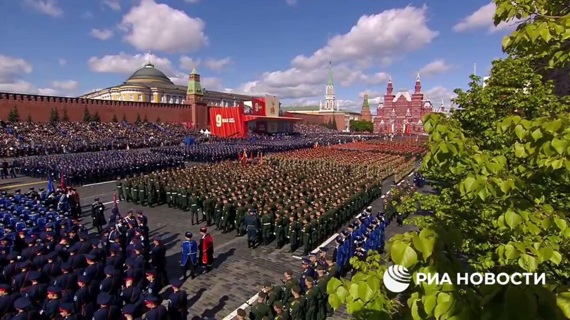 Обстановка на Красной площади за 40 минут до парада Обстановка на Красной площади за 40 минут до парада - РИА Новости, 1920, 09.05.2025