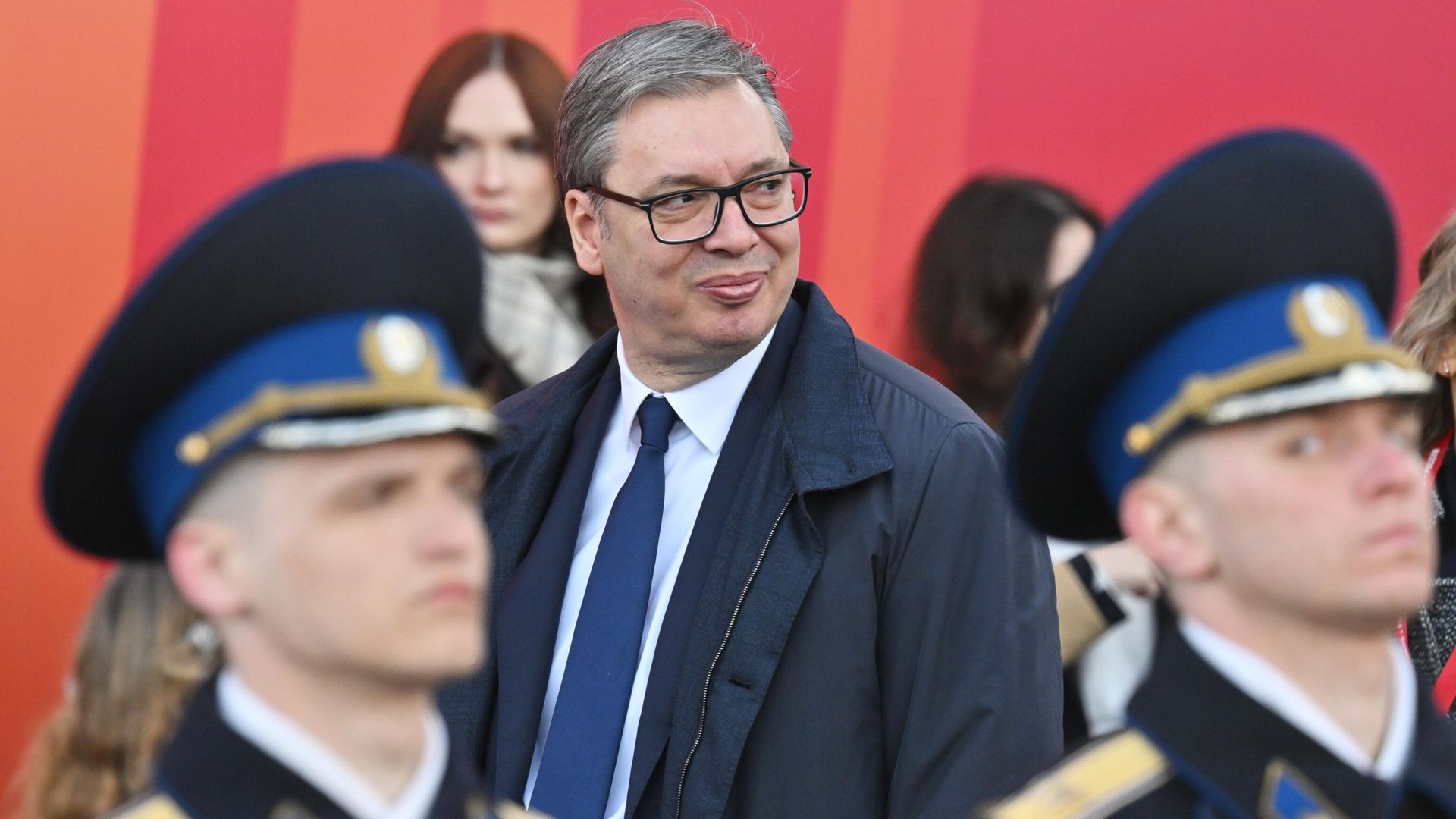 Президент Сербии Александр Вучич на Красной площади в Москве - РИА Новости, 1920, 10.05.2025