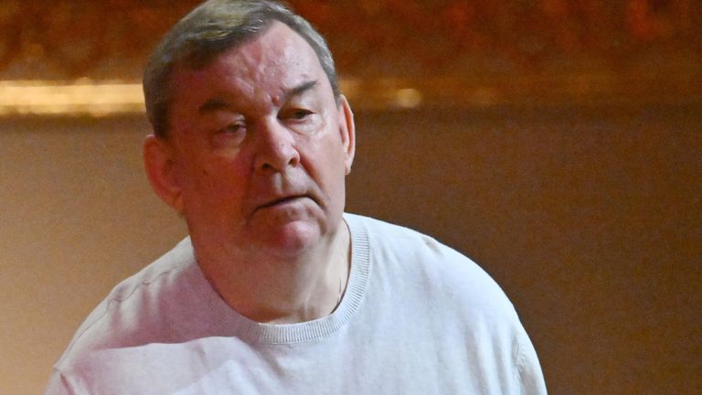 Бывший директор Большого театра Владимир Урин на прощании с хореографом, народным артистом СССР Юрием Григоровичем на Исторической сцене Большого театра