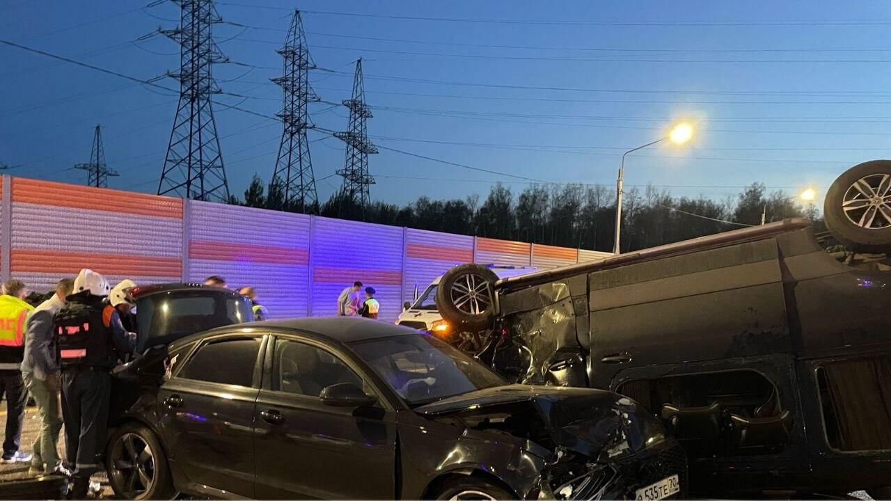 Место ДТП на трассе М-12 в Московской области. 23 мая 2025 года Место ДТП на трассе М-12 в Московской области. 23 мая 2025 года - РИА Новости, 1920, 23.05.2025