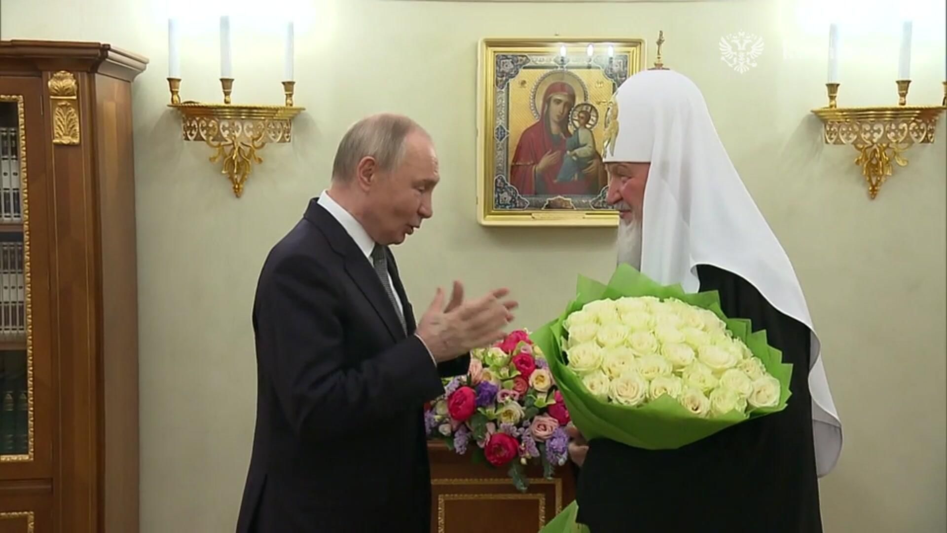 Путин поздравляет патриарха Кириллом с Днем тезоименитства Путин поздравляет патриарха Кириллом с Днем тезоименитства - РИА Новости, 1920, 24.05.2025