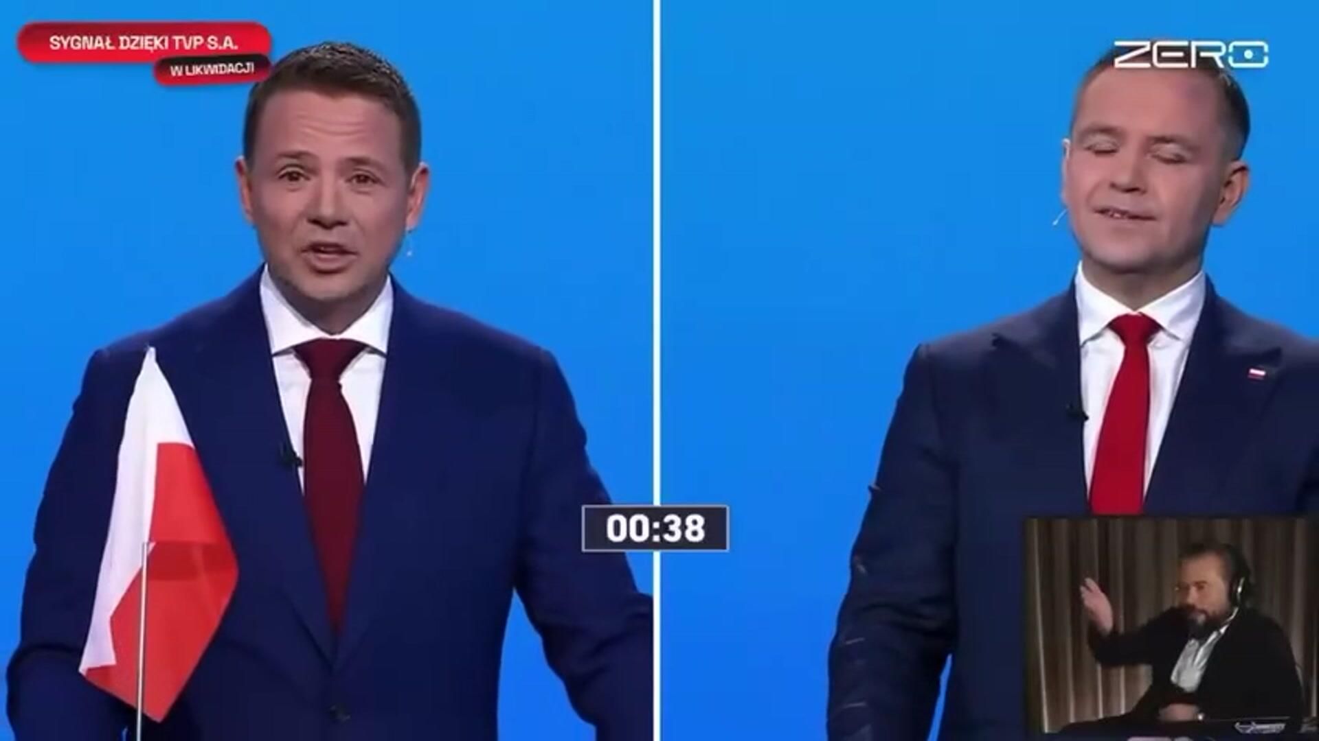 Инцидент с кандидатом в президенты Польши Навроцким на теледебатах Инцидент с кандидатом в президенты Польши Навроцким на теледебатах - РИА Новости, 1920, 24.05.2025