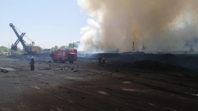 Пожар на угольном разрезе в Райчихинске в Приамурье. 28 мая 2025