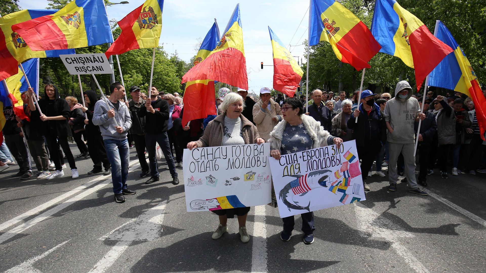Акция протеста оппозиции в Кишиневе Акция протеста оппозиции в Кишиневе - РИА Новости, 1920, 04.06.2025