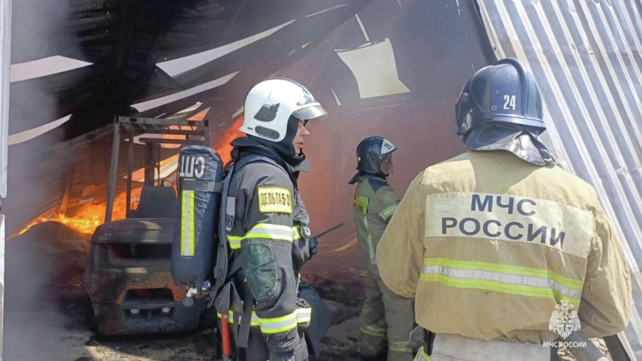 Пожар на складе с полимерной продукцией в Азове Ростовской области Пожар на складе с полимерной продукцией в Азове Ростовской области - РИА Новости, 1920, 07.06.2025