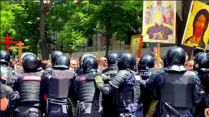 Протесты в Кишиневе, Молдавия Протесты в Кишиневе, Молдавия - РИА Новости, 1920, 17.06.2025