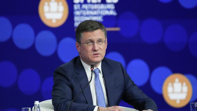 Заместитель председателя правительства РФ Александр Новак на ПМЭФ-2025