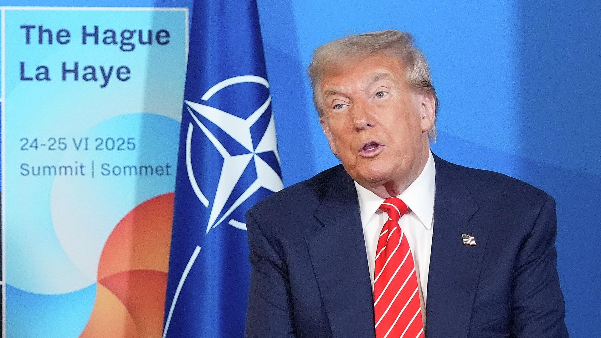 Президент США Дональд Трамп на саммите НАТО в Гааге Президент США Дональд Трамп на саммите НАТО в Гааге - РИА Новости, 1920, 25.06.2025