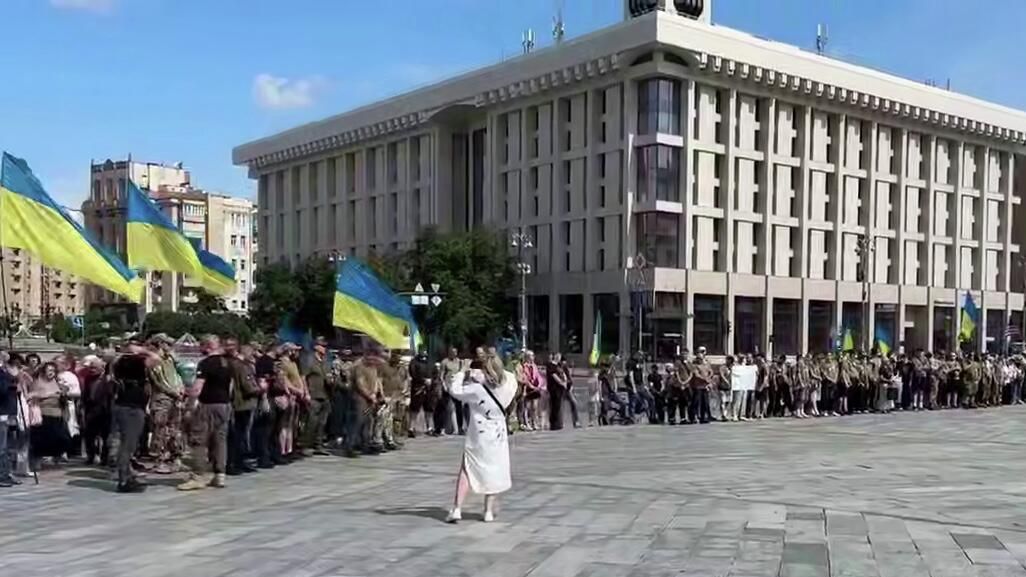 Протест на майдане в центре Киева Протест на майдане в центре Киева - РИА Новости, 1920, 21.08.2025