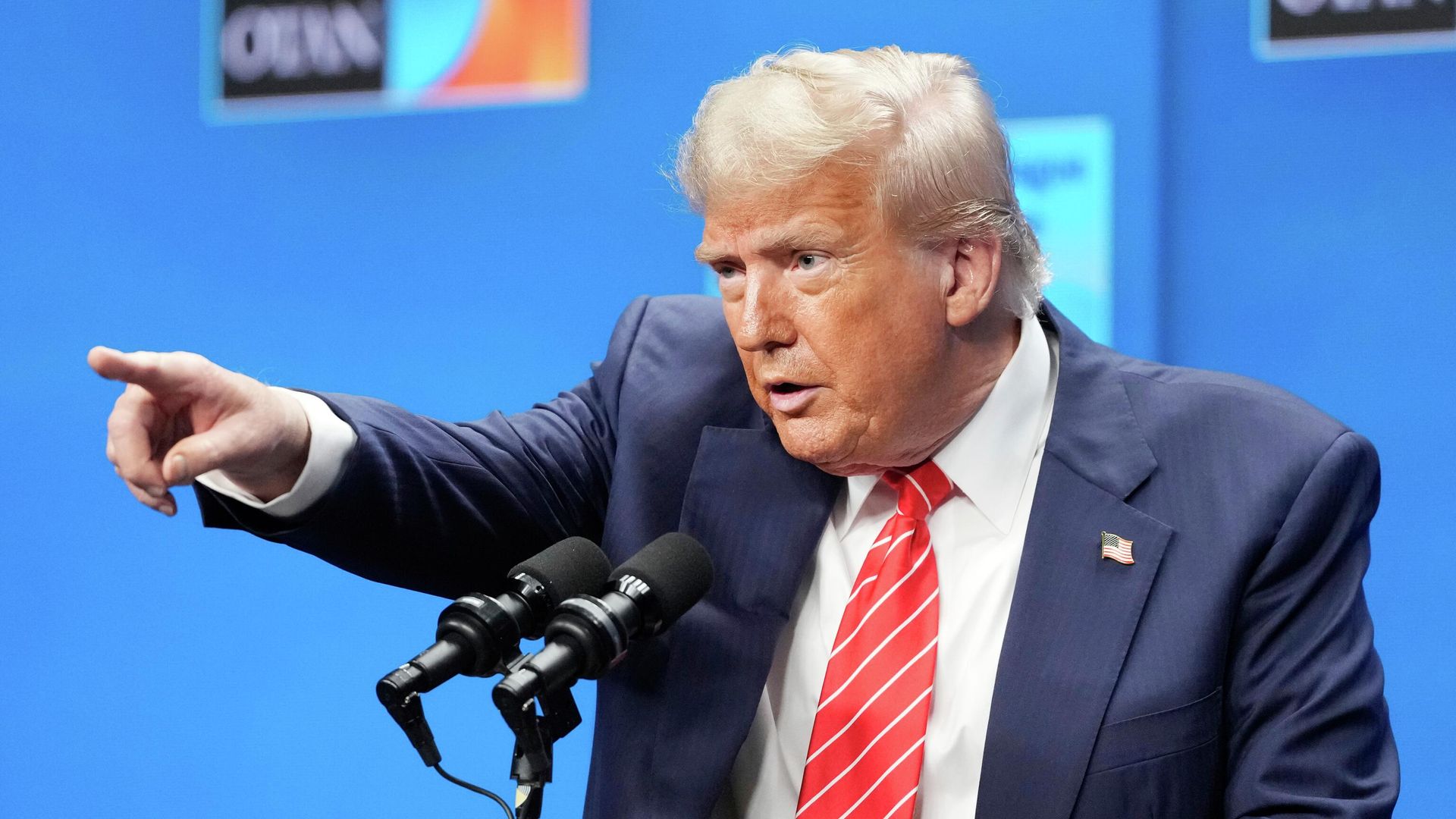 Президент США Дональд Трамп во время пресс-конференции по итогам саммита НАТО в Гааге Президент США Дональд Трамп во время пресс-конференции по итогам саммита НАТО в Гааге - РИА Новости, 1920, 25.06.2025