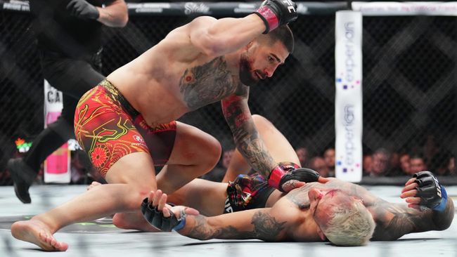 Илия Топурия в бою на UFC 317