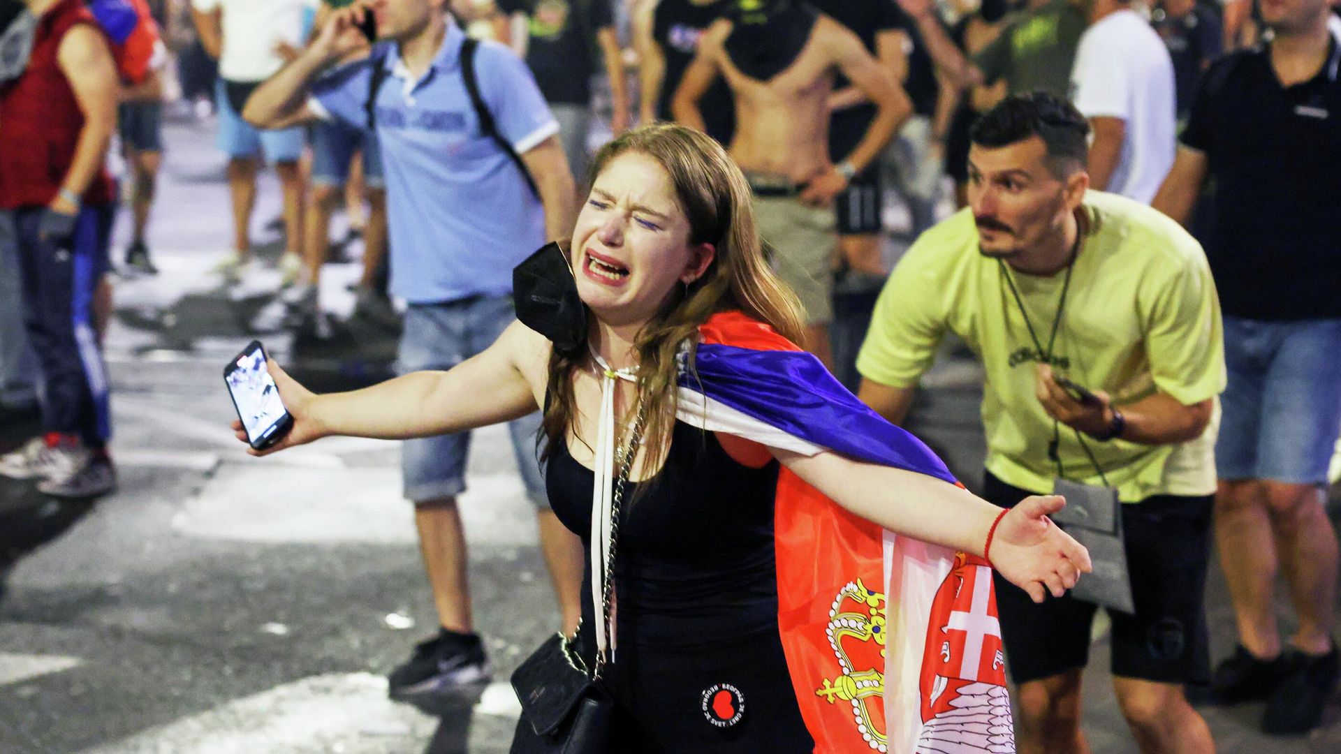 Акция протеста в Белграде. 28 июня 2025 Акция протеста в Белграде. 28 июня 2025 - РИА Новости, 1920, 01.07.2025
