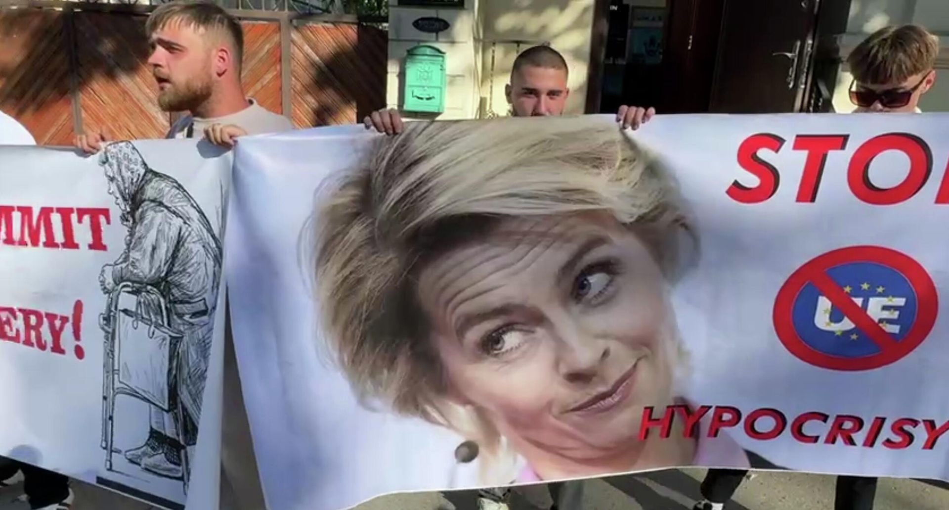 Пикет противников саммита Молдова–ЕС. Кадр видео Пикет противников саммита Молдова–ЕС. Кадр видео - РИА Новости, 1920, 18.03.2026