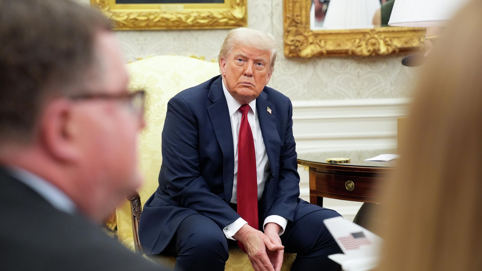 Президент США Дональд Трамп во время встречи в Вашингтоне с генеральным секретарем НАТО Марком Рютте Президент США Дональд Трамп во время встречи в Вашингтоне с генеральным секретарем НАТО Марком Рютте - РИА Новости, 1920, 15.07.2025