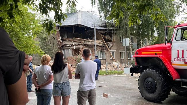Место взрыва газа в поселке Красный Яр, 16 июля 2025 года