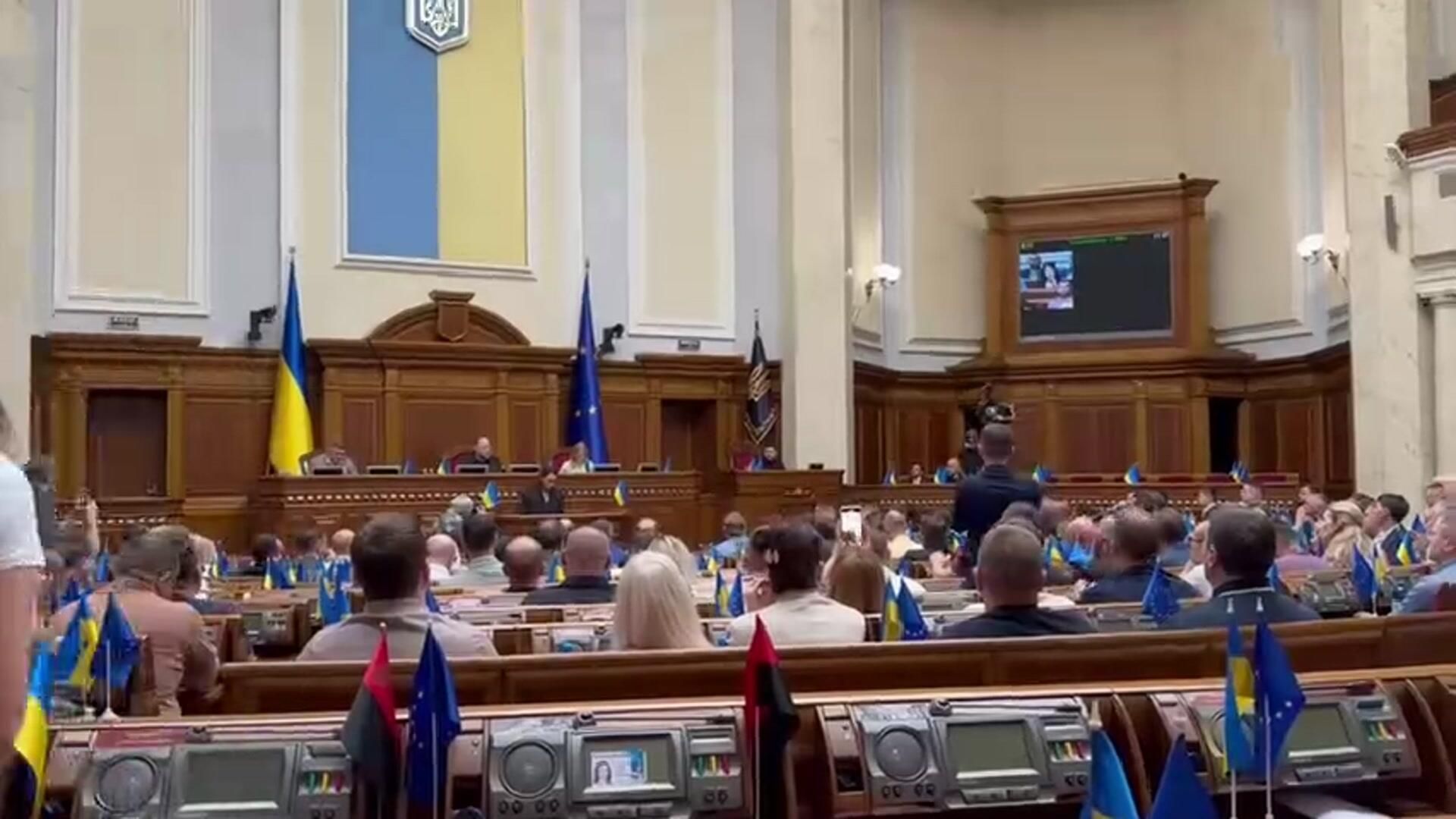 Перепалка в Раде между Зеленским и Гончаренко* - РИА Новости, 1920, 17.07.2025