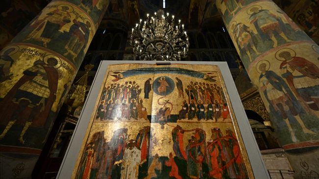 Презентация отреставрированной иконы Страшный суд