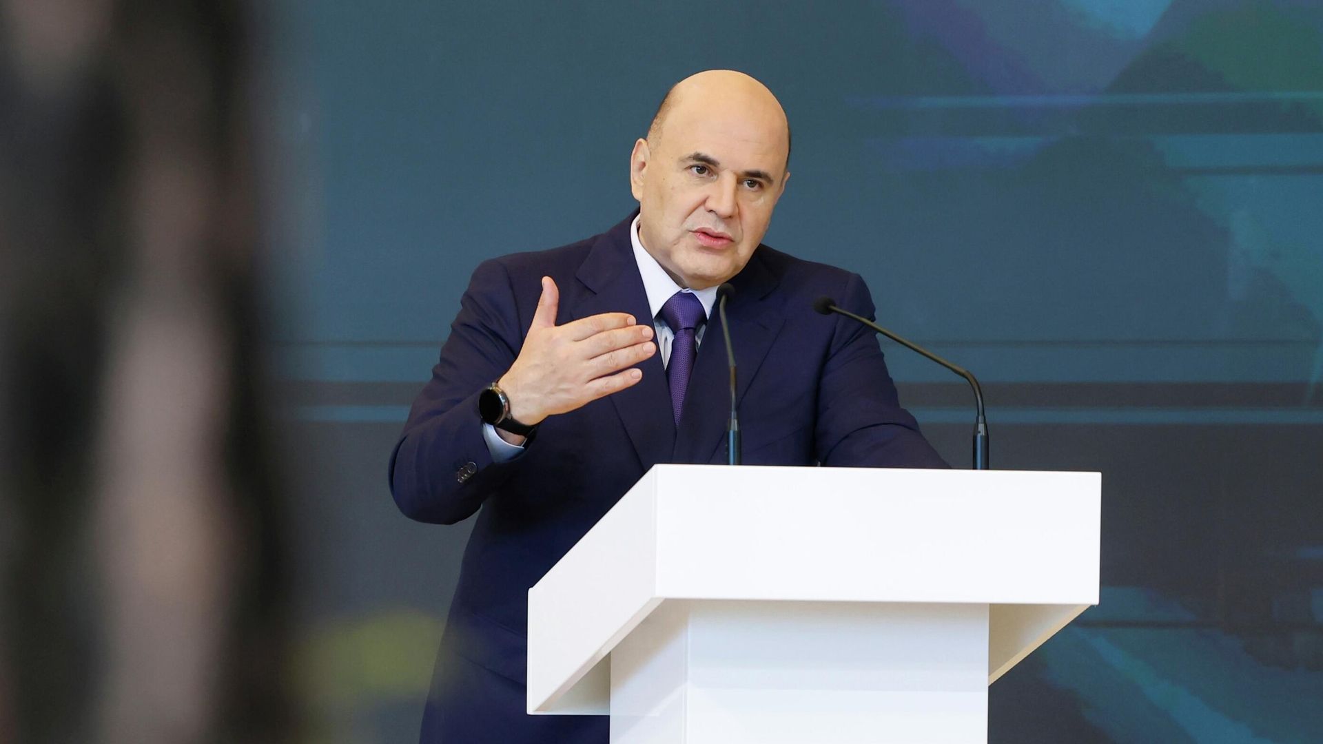 Председатель правительства РФ Михаил Мишустин выступает на пленарном заседании Международной экологической конференции Председатель правительства РФ Михаил Мишустин выступает на пленарном заседании Международной экологической конференции - РИА Новости, 1920, 25.07.2025