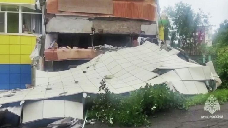 Детский сад в Петропавловске-Камчатском, стены которого обрушились после землетрясения