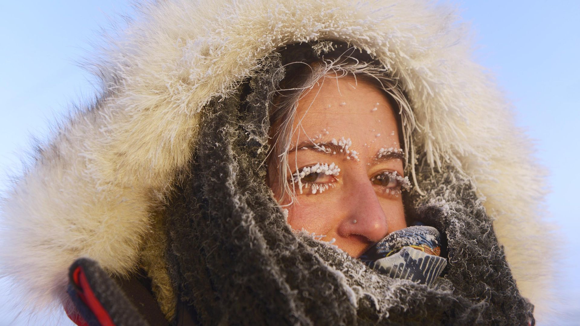 Туристка в Оймяконе - РИА Новости, 1920, 03.02.2026