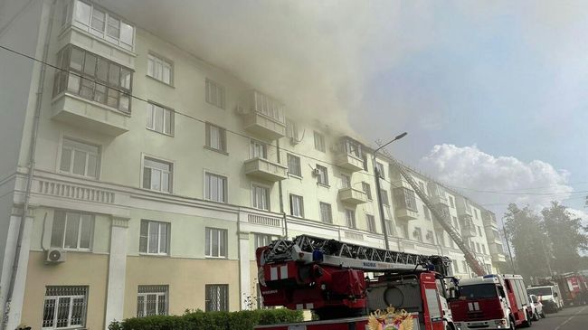 Тушение пожара в Балашихе