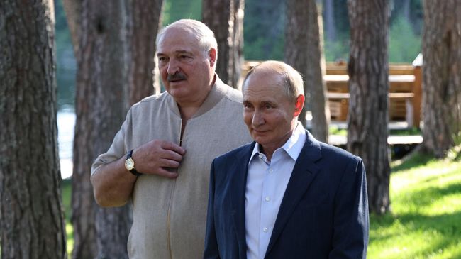 Владимир Путин и Александр Лукашенко