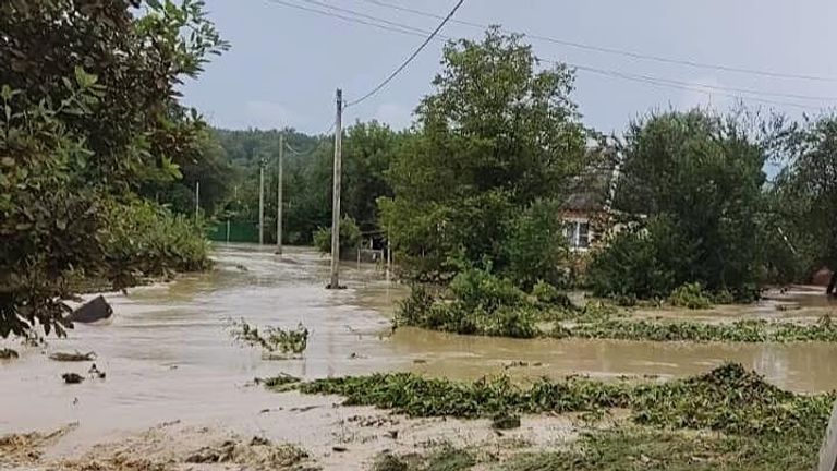 Подтопления в результате подъёма воды в реке Чепси в селе Фанагорийском Краснодарского края Подтопления в результате подъёма воды в реке Чепси в селе Фанагорийском Краснодарского края