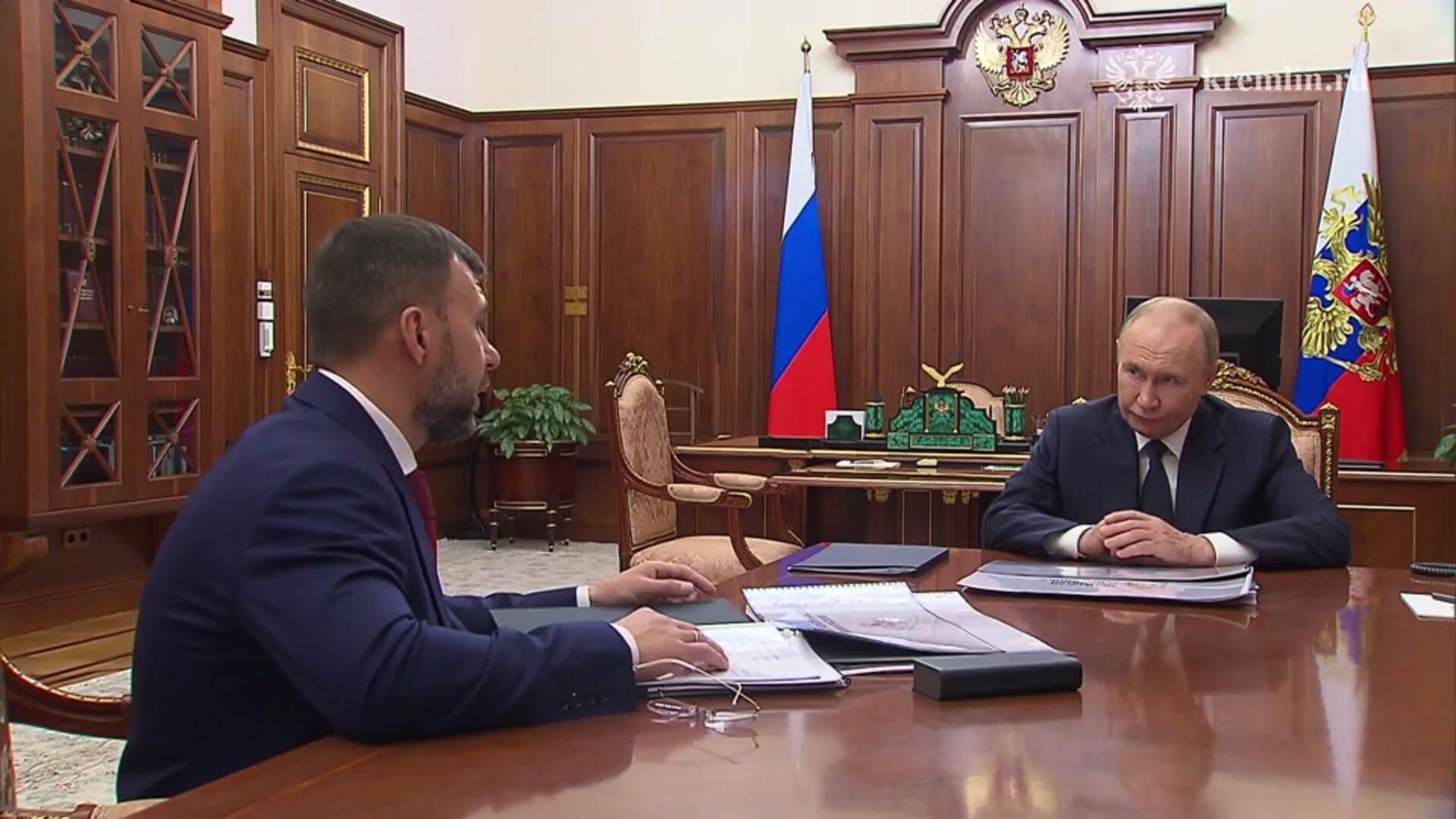 Путин на встрече с главой ДНР Пушилиным - РИА Новости, 1920, 04.08.2025