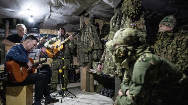 Выступление музыкантов в зоне СВО