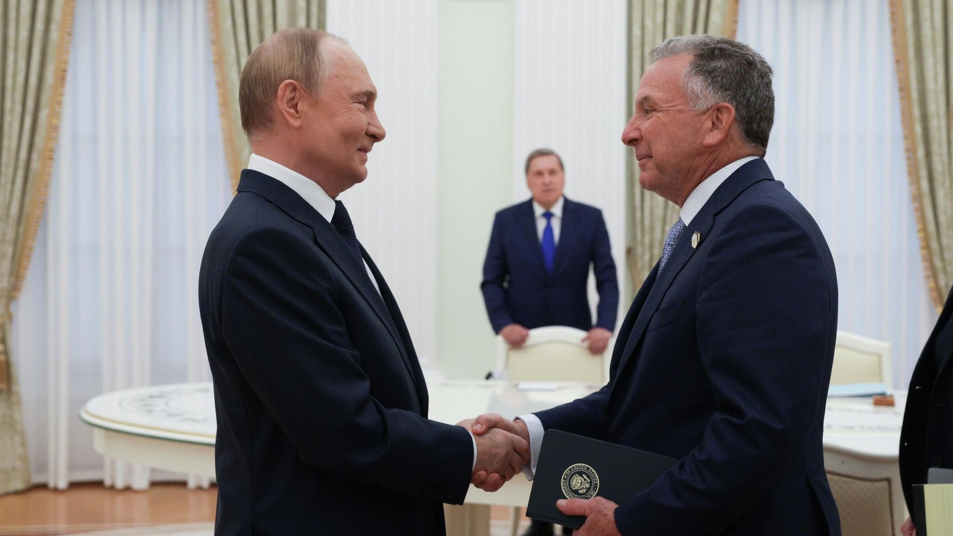 Президент Владимир Путин и спецпосланник президента США Стивен Уиткофф Президент Владимир Путин и спецпосланник президента США Стивен Уиткофф - РИА Новости, 1920, 08.08.2025
