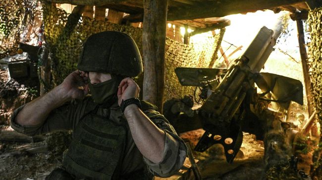 Боевая работа расчета орудия Гиацинт-Б