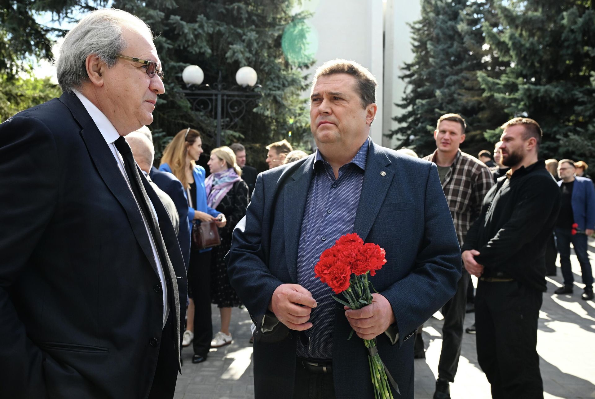 Советник президента России, председатель Совета при президенте Российской Федерации по развитию гражданского общества и правам человека Валерий Фадеев (слева) и председатель Союза журналистов России Владимир Соловьев - РИА Новости, 1920, 28.08.2025