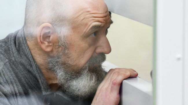 Генерал-майор Александр Оглоблин во время оглашения приговора в 235-м гарнизонном военном суде Москвы