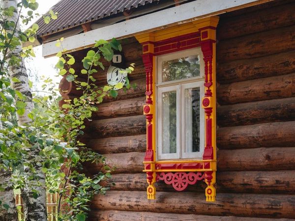 Наличник на избе в Андрюшино