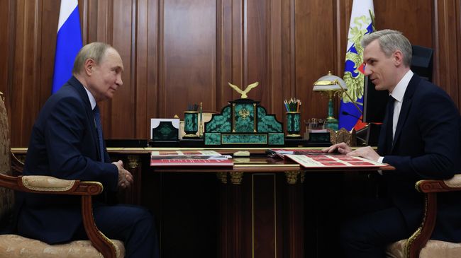 Встреча Путина с губернатором Смоленской области 
